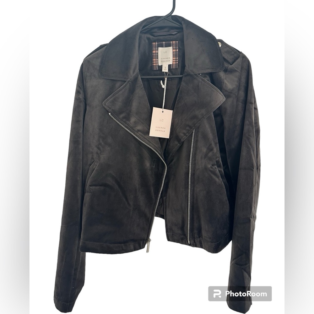 Women’s LC Lauren Conrad Suede Moto Jacket